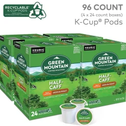 Green Mountain Half-Caff Coffee Keurig® K-Cup® Pods, Medium Roast, 96/Carton (69997)