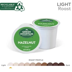 Green Mountain Hazelnut Coffee Keurig® K-Cup® Pods, Light Roast, 96/Carton (6792)