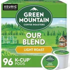 Green Mountain Our Blend Coffee, Light Roast, 0.33 oz. Keurig® K-Cup® Pods, 96/Carton (GMT6570CT)