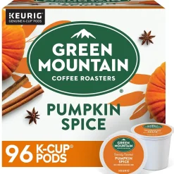 Green Mountain Pumpkin Spice Coffee, Keurig® K-Cup® Pod, Light Roast, 96/Carton (6758)
