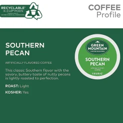 Green Mountain Southern Pecan Coffee Keurig® K-Cup® Pods, Light Roast, 96/Carton (67726)