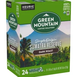 Green Mountain Sumatra Reserve Coffee, Dark Roast, 0.40 oz. Keurig® K-Cup® Pods, 24/Box (4060)