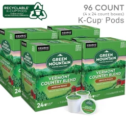 Green Mountain Vermont Country Blend Coffee Keurig® K-Cup® Pods, Medium Roast, 96/Carton (GMT6602CT)
