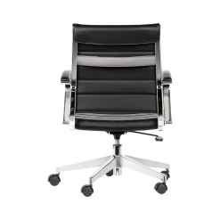 Gry Mattr Capsule Faux Leather Swivel Task Chair, Black (GMCC-00850)
