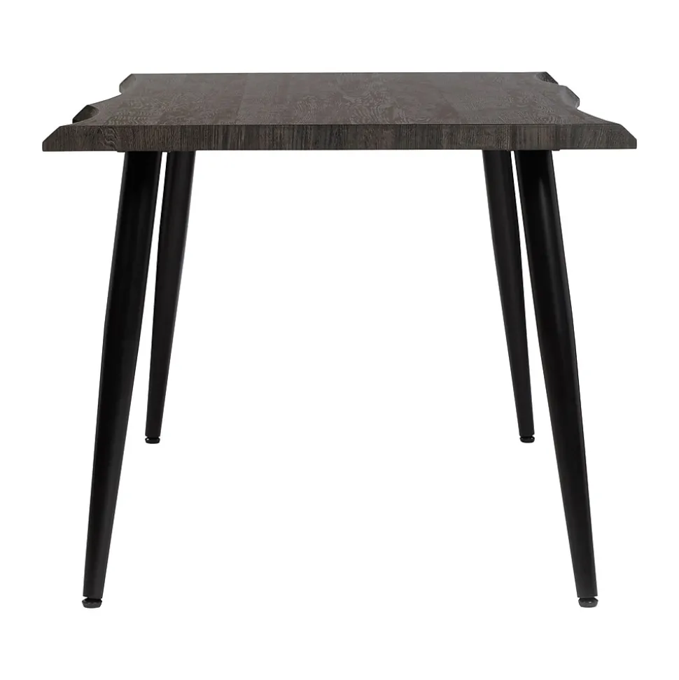 Gry Mattr Capsule 65"W Live Edge Computer Desk, Black Walnut (GMCC-00843)