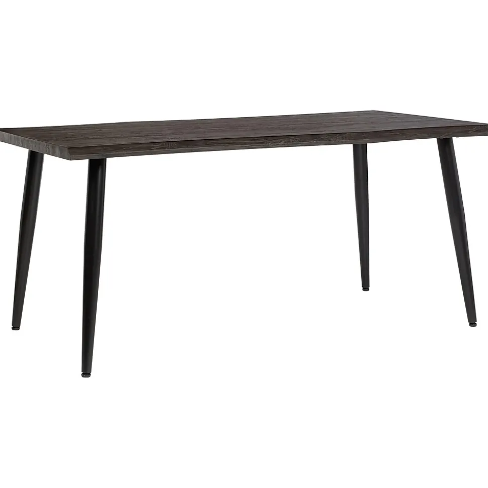 Gry Mattr Capsule 65"W Live Edge Computer Desk, Black Walnut (GMCC-00843)