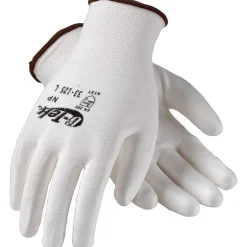 G-Tek 33-125 Polyurethane Coated Nylon Gloves, Medium, 13 Gauge, White, 12 Pairs (33-125/M)