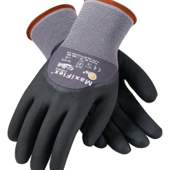 G-Tek Coated Work Gloves; MaxiFlex Ultimate Seamless Nylon Knit Liner, 3/4 Nitrile Coating, LG, 12Pr (34-875/L)