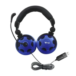 Hamilton Buhl USB-A Noise Canceling Stereo Computer Headset, Blue (TP1-USB)