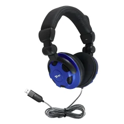 Hamilton Buhl USB-A Noise Canceling Stereo Computer Headset, Blue (TP1-USB)