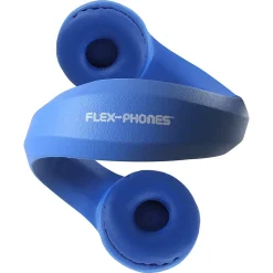 HamiltonBuhl Kid's Flex-Phones TRRS Headset with Gooseneck Microphone, Blue (HECKFX2UBLU)