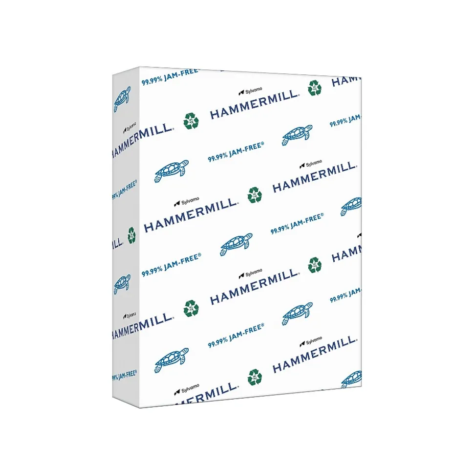 Hammermill 30% Recycled Colored Paper, 20 lbs., 8.5" x 11", Canary, 500 Sheets/Ream, 10 Reams/Carton (102921)