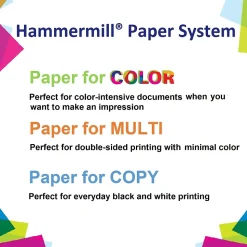 HammerMill 30% Recycled Fore® MP Pastel Paper, 24lb., Assorted, 8 1/2