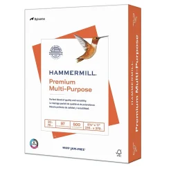Hammermill 8.5" x 11" Multipurpose Paper, 20 lbs., 97 Brightness, 500 Sheets/Ream (105910)