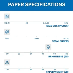 Hammermill 8.5" x 11" Multipurpose Paper, 20 lbs., 97 Brightness, 500 Sheets/Ream (105910)
