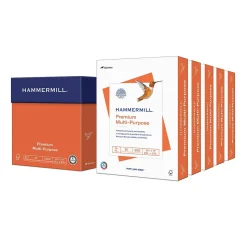 Hammermill 8.5" x 11" Premium Multipurpose Paper, 20 lbs., 97 Brightness, 2500 Sheets/Carton (105910)
