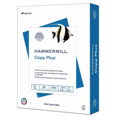 Hammermill Copy Plus 8.5" x 11" Copy Paper, 20 lbs., 92 Brightness, 500 Sheets/Ream (105007)