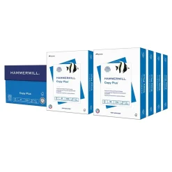 Hammermill Copy Plus 8.5" x 11" Copy Paper, 20 lbs., 92 Brightness, 500 Sheets/Ream, 8 Reams/Carton (105190)