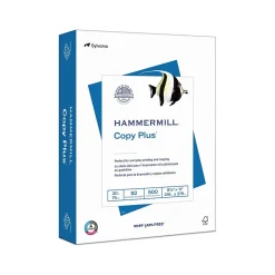 Hammermill Copy Plus 8.5" x 11" Printer Paper, 20 lbs., 92 Brightness, 500/Ream, 400 Reams/Pallet (105007P)