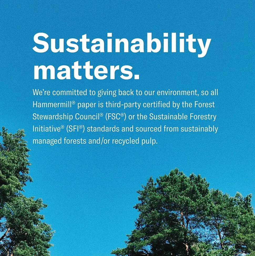 Hammermill Fore 8.5" x 11" Multipurpose Paper, 20 lbs., 96 Brightness, 5000 Sheets/Carton (103267)