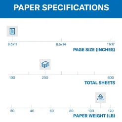 Hammermill Premium 110 lb. Cardstock Paper, 8.5" x 11", Blue/Green/Red/Yellow, 200 Sheets/Ream (168390R)