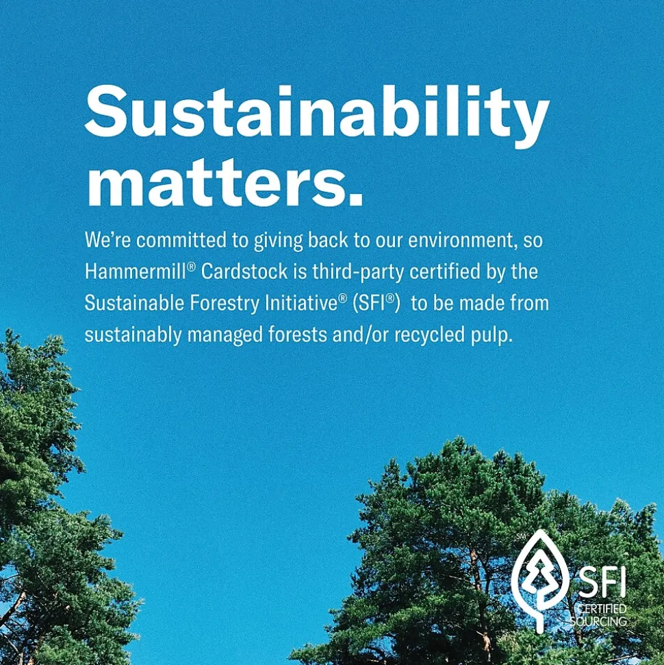 Hammermill Premium 110 lb. Cardstock Paper, 8.5" x 11", Green, 200 Sheets/Ream (168330R)