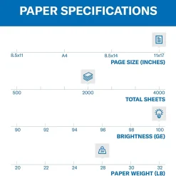 Hammermill Premium 11" x 17" Color Copy Paper, 28 lbs., 100 Brightness, 2000 Sheets/Carton (102541)
