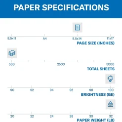 Hammermill Premium 8.5" x 14" Color Copy Paper, 28 lbs., 100 Brightness, 500 Sheets/Ream (102475)