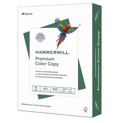 Hammermill Premium 8.5" x 11" Color Copy Paper, 28 lbs., 100 Brightness, 500 Sheets/Ream (102467)