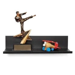 Hangman No-Stud Floating Shelf, 12-In., Black Powder Coat (L-12-B)