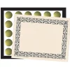 Hayes Art Deco Certificate Set, 9" x 12", Black, 110/Set (H-VA437)