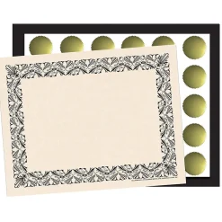 Hayes Art Deco Certificate Set, 9" x 12", Black, 110/Set (H-VA437)