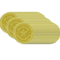 Hayes Publishing Gold Foil Embossed, Award of Excellence, Certificate Seals, 54 Seals Per Pack, 3 Packs (H-VA373-3)