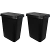 Hefty Dual Function XL Trash Can, 20.4 Gallons, Black, 2/Pack (HFTCOM2280075-2)