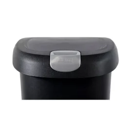 Hefty Lockable Step On Trash Can, 12 Gallon, Black, 2/Pack (HFTCOM225807545)