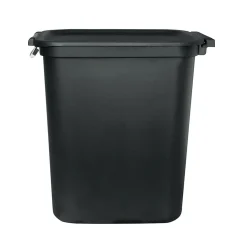 Hefty Locking Hinged Lid Trash Can, 7.7 Gallons, Black, 2/Pack (HFTCOM229207507)