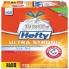 Hefty Ultra Strong 13 Gallon Kitchen Trash Bag, 23.75" x 24.88", Low Density, 0.9 mil, White, 110 Bags/Box (PCTE84570)