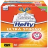 Hefty Ultra Strong 13 Gallon Scented Kitchen Trash Bag, 24.75" x 24.88", Low Density, 0.9 mil, Clean Burst, White, 80 Bags/Box