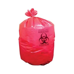 Heritage 44 Gal. Biohazard Liners, Red, 50"L x 37"W, 75/Carton (A7450ZR)