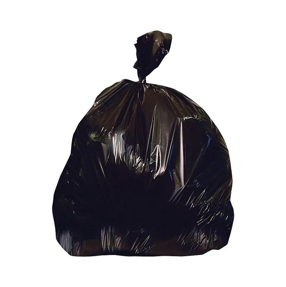 Heritage 40-45 Gallon Industrial Trash Bag, 40" x 46", Low Density, 1.5 Mil, Black, 125 Bags/Box (H8046AK X01)