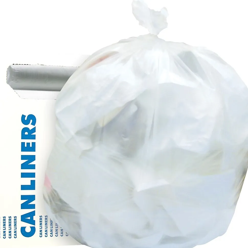 Heritage 4 Gallon Industrial Trash Bag, 17" x 18", High Density, 6 Mic, Natural, 40 Rolls (Z3418RN R01)