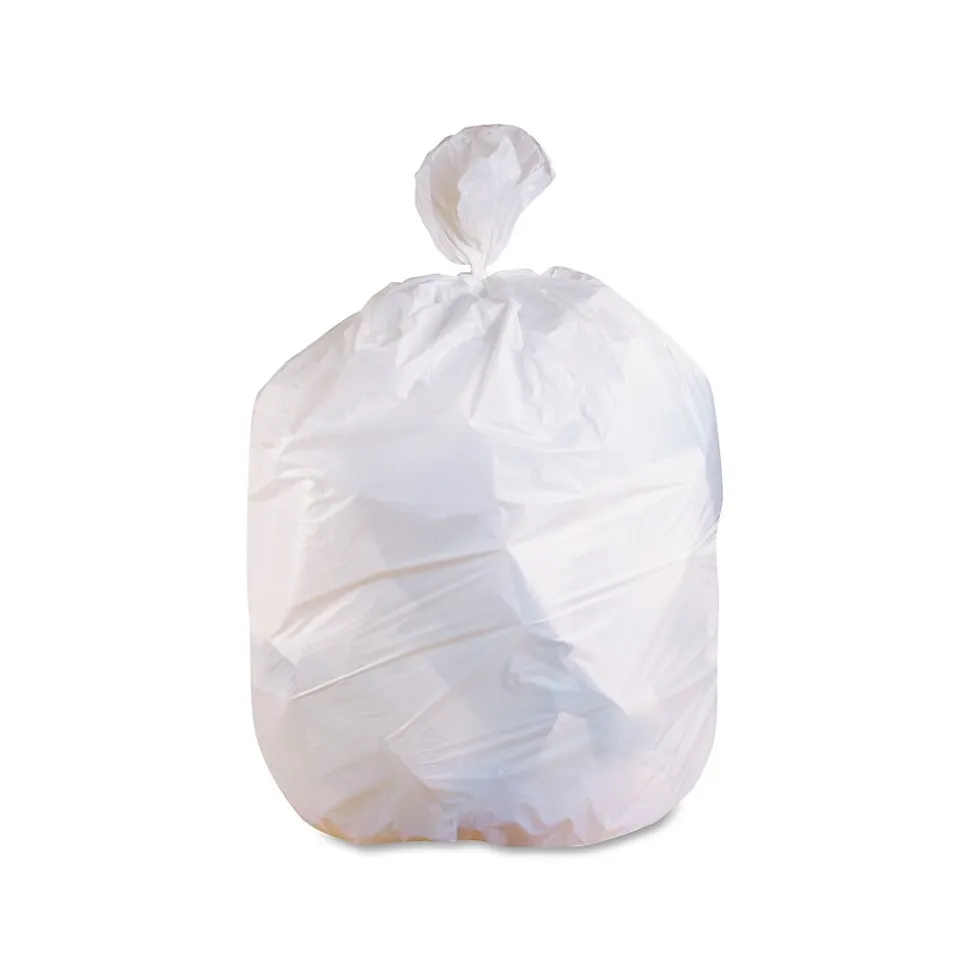 Heritage Right Sack 30-32 Gallon Industrial Trash Bag, 33" x 45", Low Density, 1.4 Mil, White, 200 Bags/Box (H32 W)