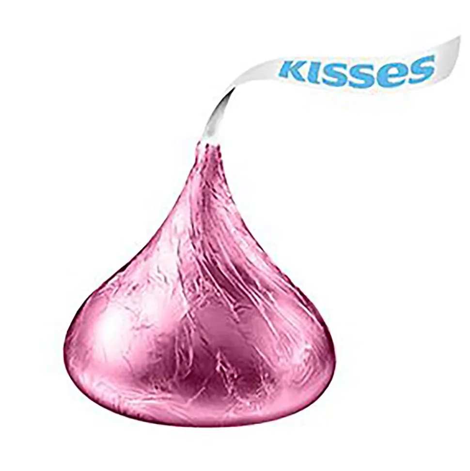 HERSHEY'S KISSES Pink Foil Milk Chocolate Pieces, 66.7 oz. (HEC33434)