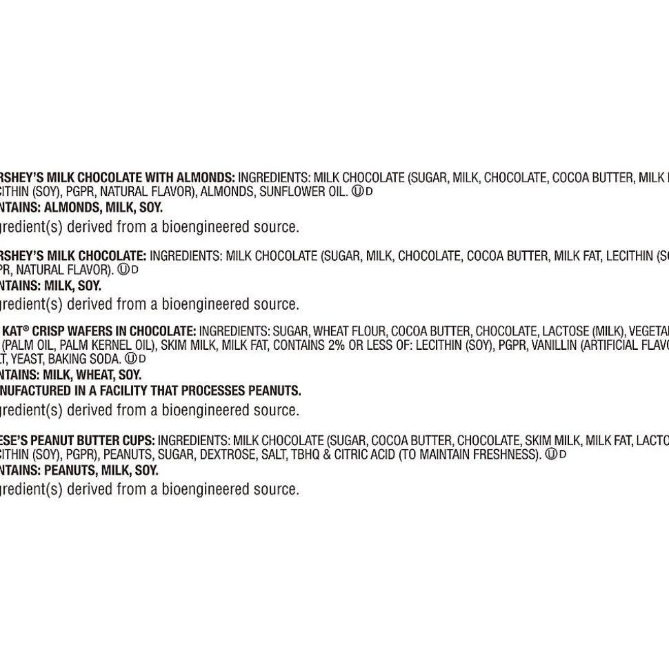 HERSHEY'S, KIT KAT and REESE'S Assorted Milk Chocolate Candy Bars, 45 oz. (HEC20650)