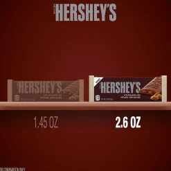 HERSHEY'S Milk Chocolate with Whole Almonds Candy Bars, 2.6 oz., 18/Box (HEC22100)