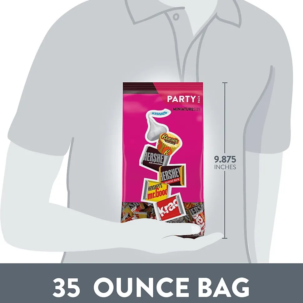 Hershey's Miniatures Assorted Chocolate, Candy Party Pack, 35 oz. (HEC99982)