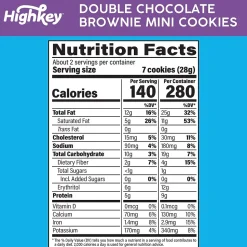 HighKey Gluten Free Double Chocolate Brownie Cookies, 2 oz., 6 Packs/Box, 6/Pack (600-00273 )