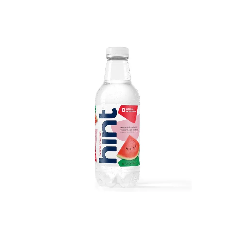 Hint Watermelon Flavored Water, 16 Oz., 12/Carton (00035)