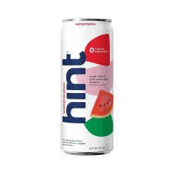 Hint Watermelon Flavored Purified Water, 12 fl. oz., 24 Cans/Carton (00338)