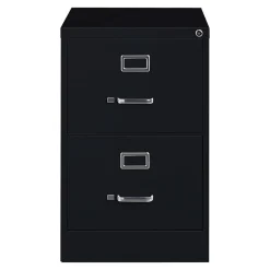Hirish 25" Deep Vertical File Cabinet, Legal, 2-Drawer, Black